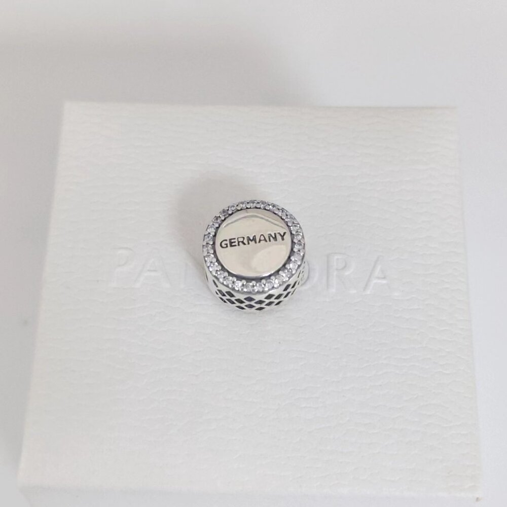 Pandora Germany Flag Bead Charm Exclusive Travel Pendant S925 Silver with box - Picture 7 of 9